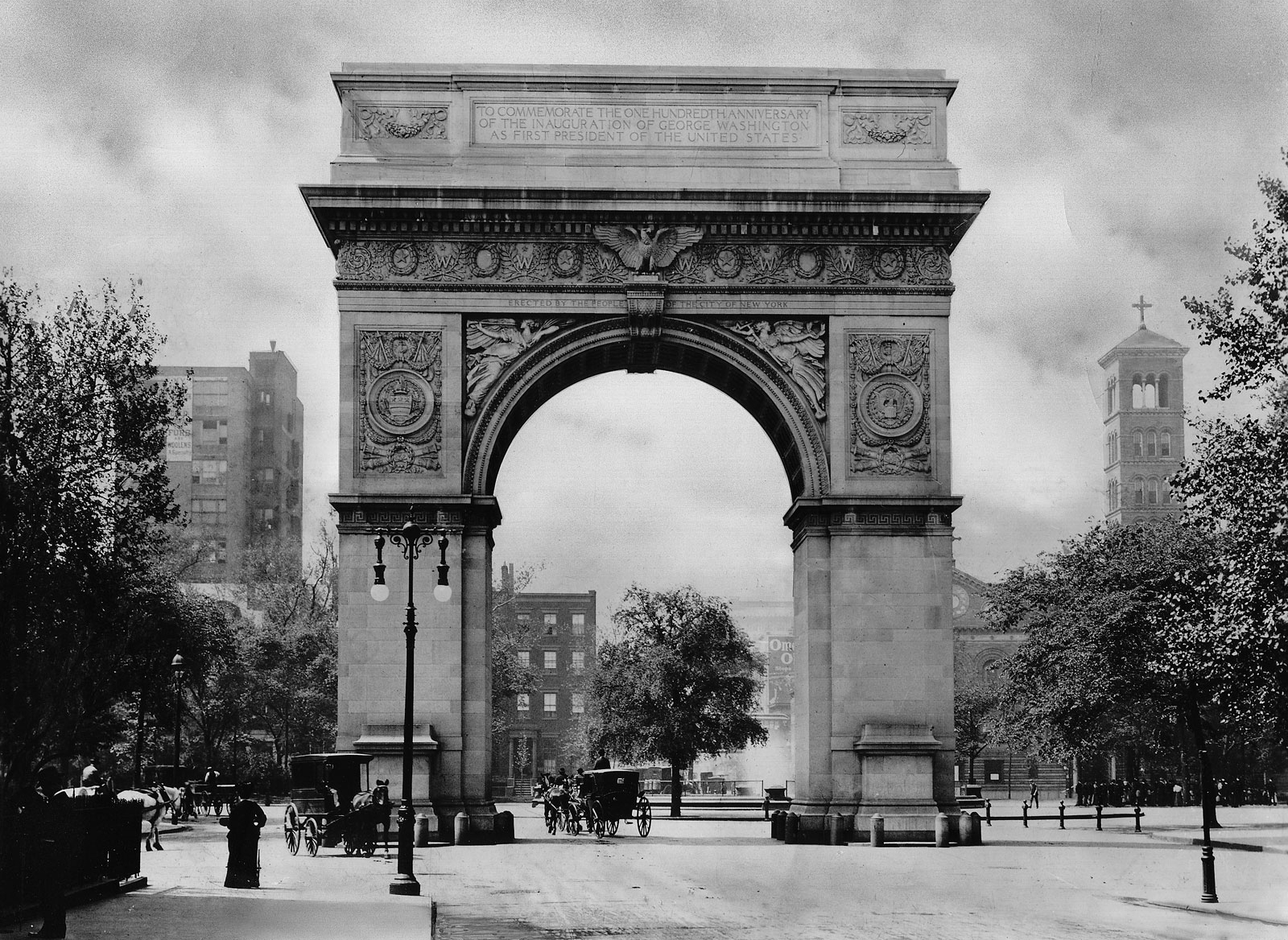 Washington Square Arch In Greenwich Village